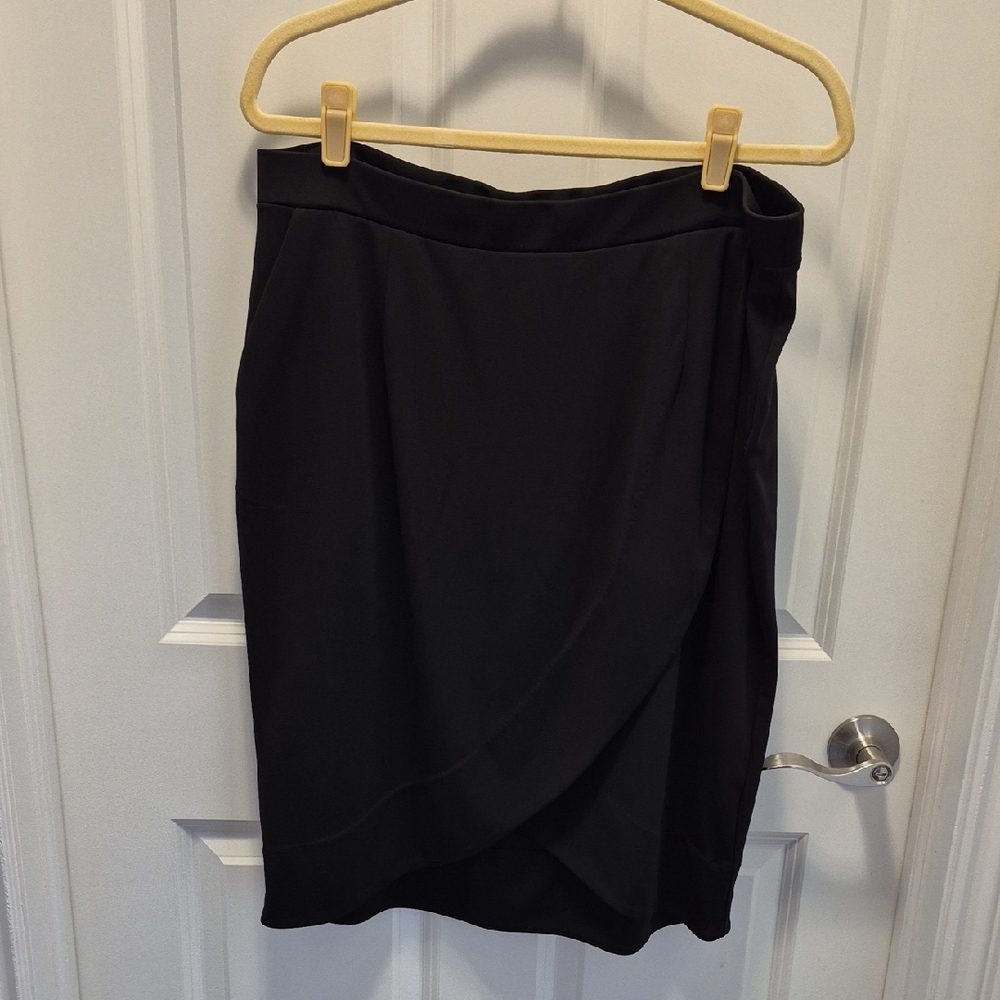 INC International Concepts Asymmetrical Black Skirt